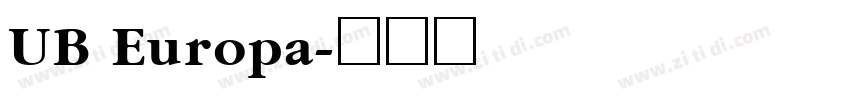 UB Europa字体转换